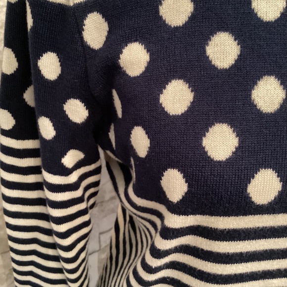 Anthropologie Sparrow Striped Polka Dot Sweater - Picture 3 of 11